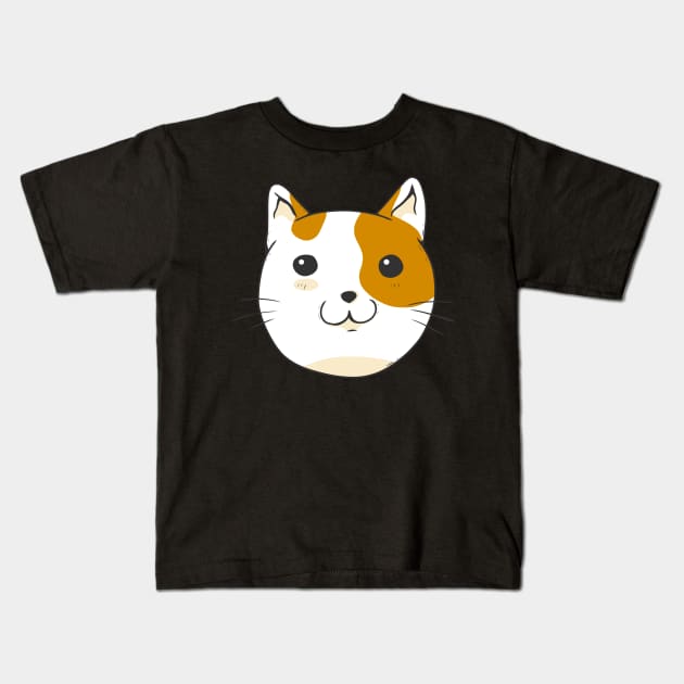 Cat Head Funny Kitty Cat Lover Gift Kids T-Shirt by Foxxy Merch